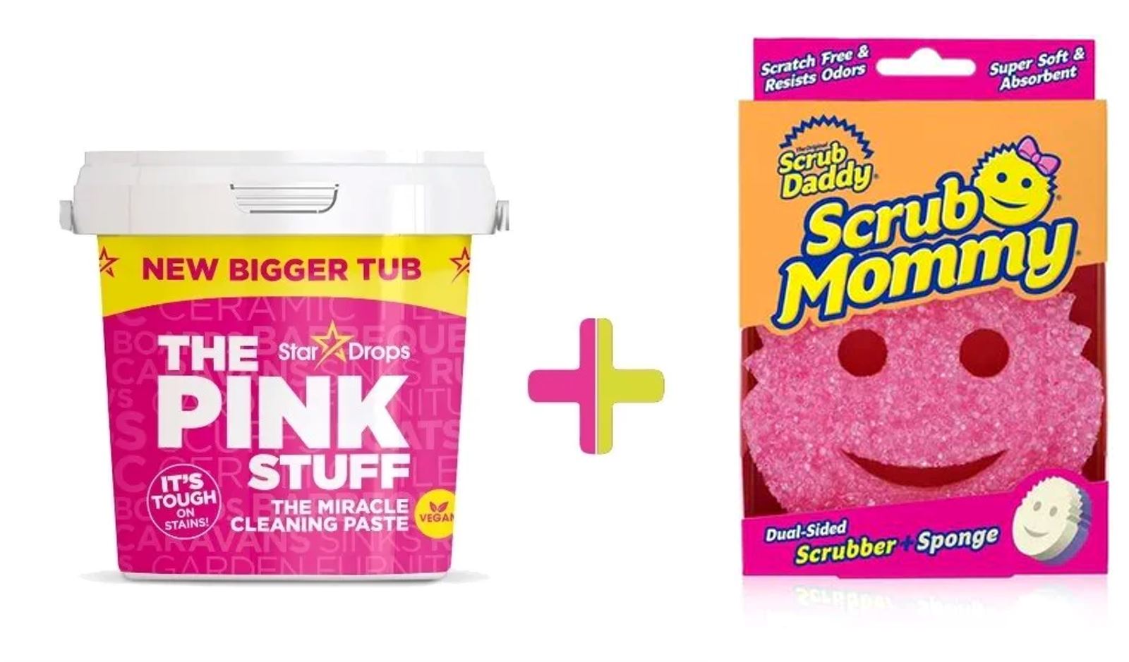 Pasta Multiuso The Pink Stuff 850 Gr + Esponja Scrub Mommy