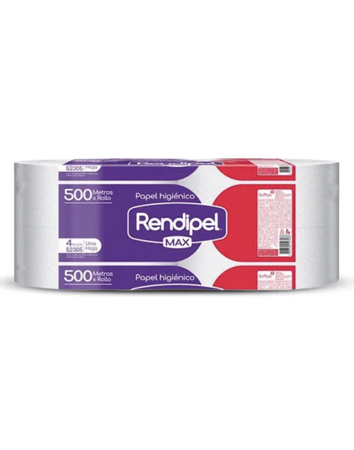 Papel Higienico una Hoja Rendipel 4 Un x 500 Mts