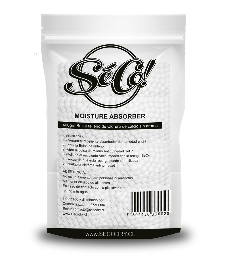 Recarga Absorbente Humedad Rellenable Seco 400 gr