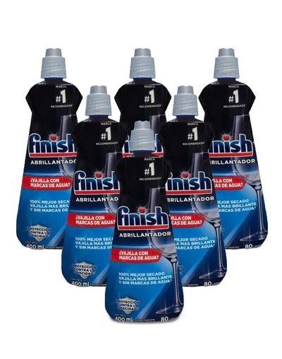 Abrillantador Liquido Finish 6 x 0,4 Lt Hogar RB 