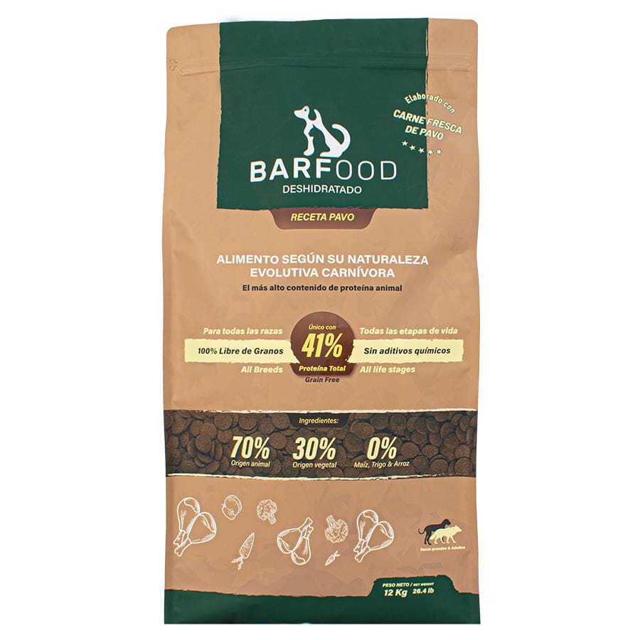 Alimento Perros Barfood Pavo 12 Kg