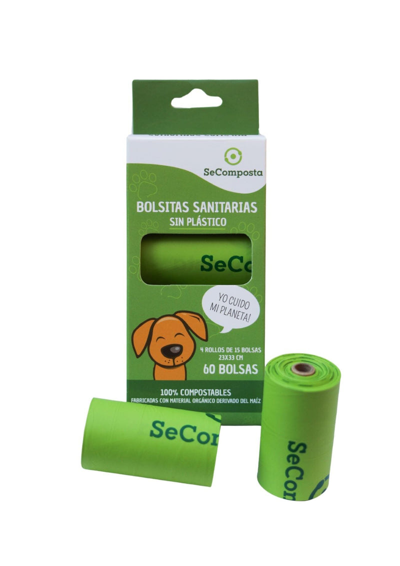Bolsas Compostables Desechos de Mascotas SeComposta 60 unidades Mascotas SeComposta 