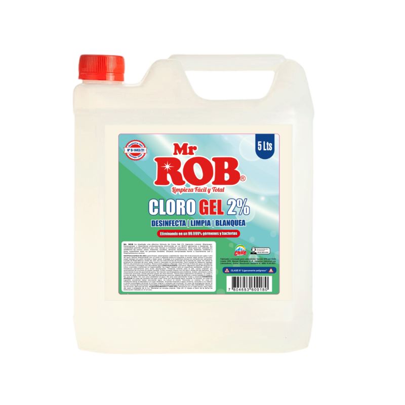 Cloro Gel 2.1% Mr. Rob 5 Lt Empresas Tarzijan 
