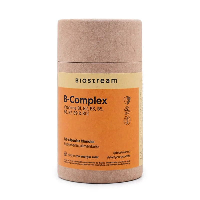 Complejo B Vegano Biostream 120 Cápsulas Suplementos Alimenticios Biostream 