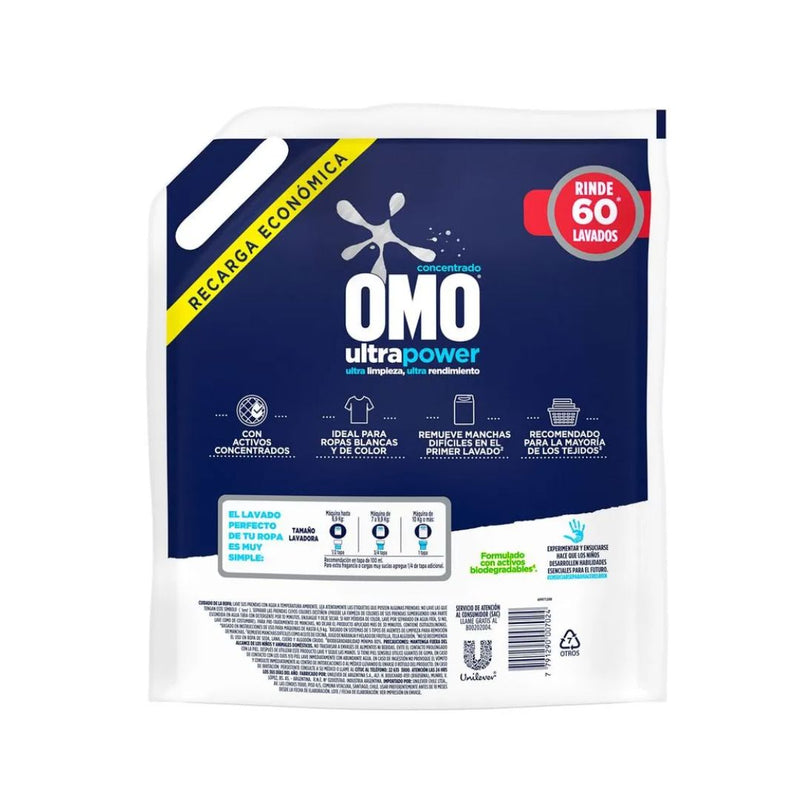 Detergente Liquido Matic Ultra Multiaccion Omo Doypack 3 Lt Hogar Otros 