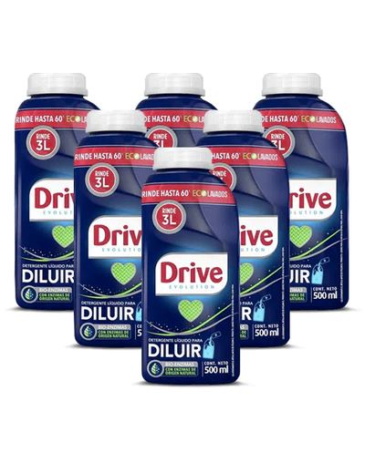 Detergente Liquido para Diluir Drive 6 x 500 ml Hogar Mundo Limpio 