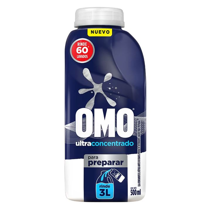 Detergente Liquido para Diluir Ultra Concentrado Omo 500 ml Hogar mundolimpio.cl 