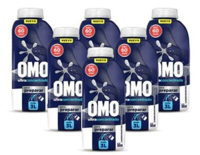 Detergente Liquido para Diluir Ultra Concentrado Omo 6 x 500 ml Hogar mundolimpio.cl 