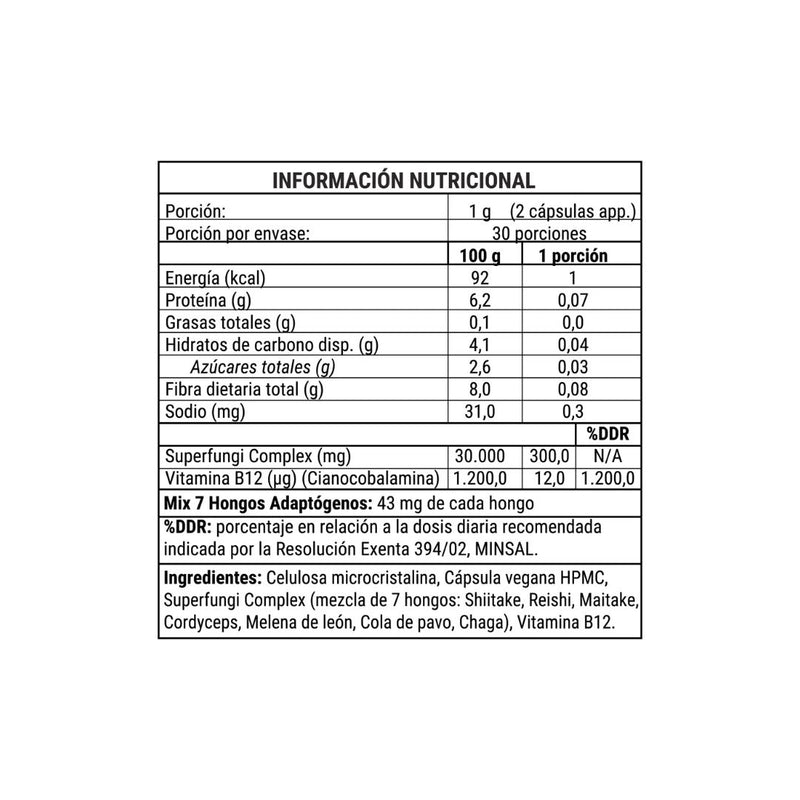 Fungi Complex NewPharma 60 Cápsulas Suplementos Alimenticios Lokal 