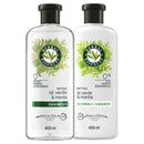 Kit Shampoo y Acondicionador Detox Té Verde y Menta Herbal Essences 400 ml c/u Higiene Personal Casanova 