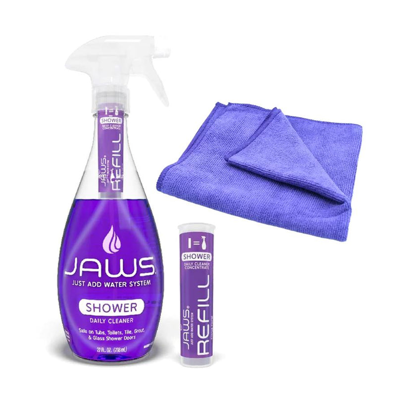 Limpiador Diario Ducha Jaws 2x739 ml + Paño Microfibras Vileda Hogar Jaws 