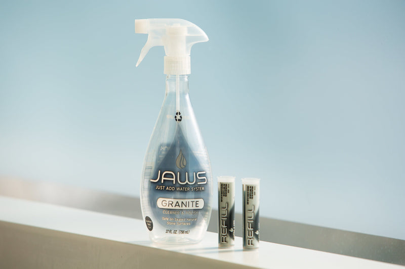 Limpiador y Abrillantador Granito Jaws 2x739 ml + Paño Microfibras Vileda Hogar Jaws 