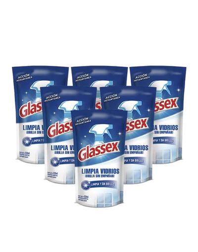 Limpiavidrios Doypack Glassex 6 x 0,8 Lt Hogar RB 