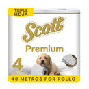 Papel Higiénico Scott Premium Triple Hoja 40 Metros 4 un Hogar Casanova 