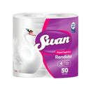 Papel Higiénico Swan Rendidor Doble Hoja 50m X 4 Rollos Hogar Casanova 