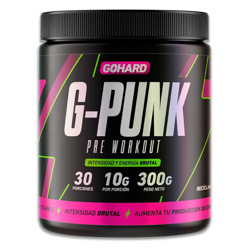 Pre Workout G Punk Gohard 300 gr Suplementos Alimenticios Gohard 