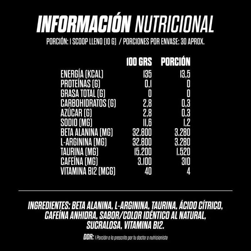 Pre Workout G Punk Gohard 300 gr Suplementos Alimenticios Gohard 