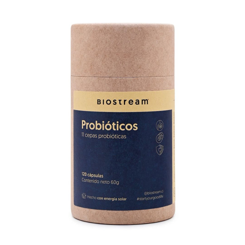 Probióticos 11 Cepas 6 Billones UFC Biostream 120 Cápsulas Suplementos Alimenticios Biostream 
