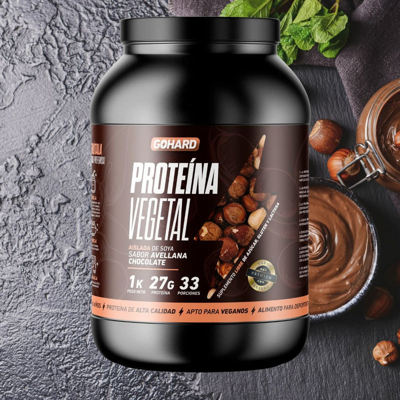 Proteina Vegetal Choco Hazelnut Gohard 1 Kg Suplementos Alimenticios Gohard 