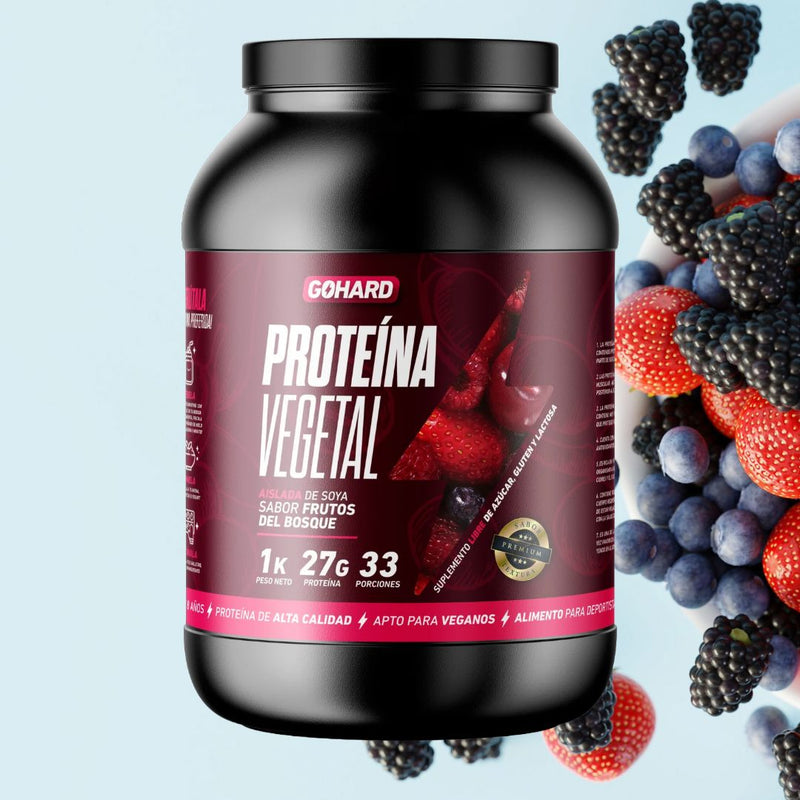 Proteina Vegetal Wild Berries Gohard 1 Kg Suplementos Alimenticios Gohard 