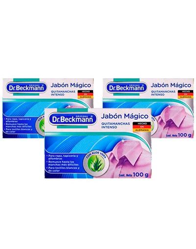 Quitamanchas Jabon Magico Dr Beckmann 3 x 100 gr Hogar Agrocom 