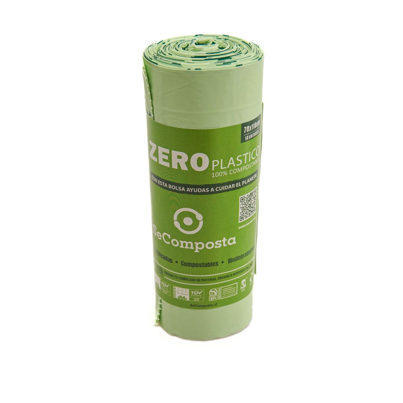 Rollo Bolsas Basura Compostables 70×110 cm SeComposta 10 Un Hogar SeComposta 