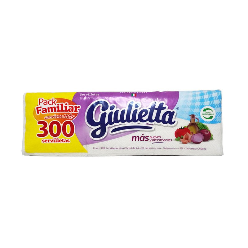 Servilletas Coctel Giulietta 300 Unidades Hogar Casanova 