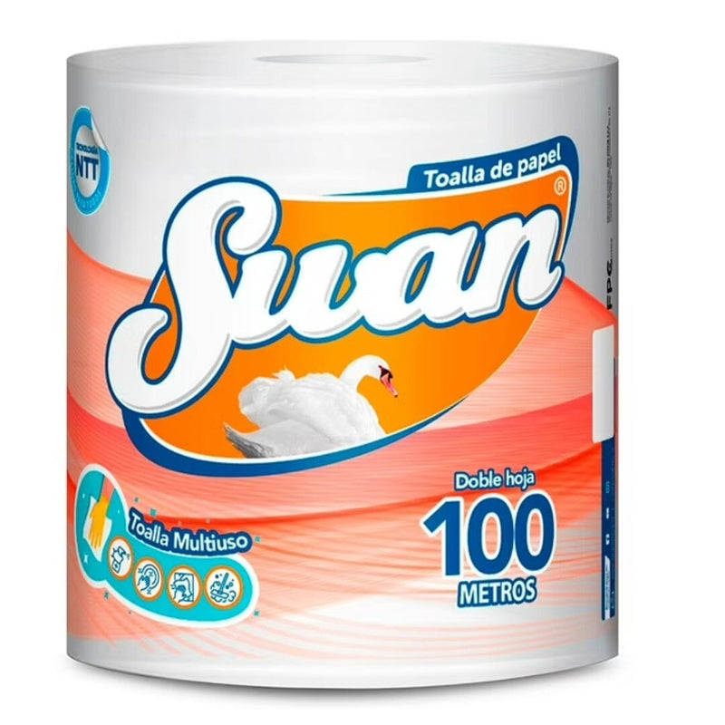 Toalla de Papel Doble Hoja Swan 100 metros Hogar Casanova 