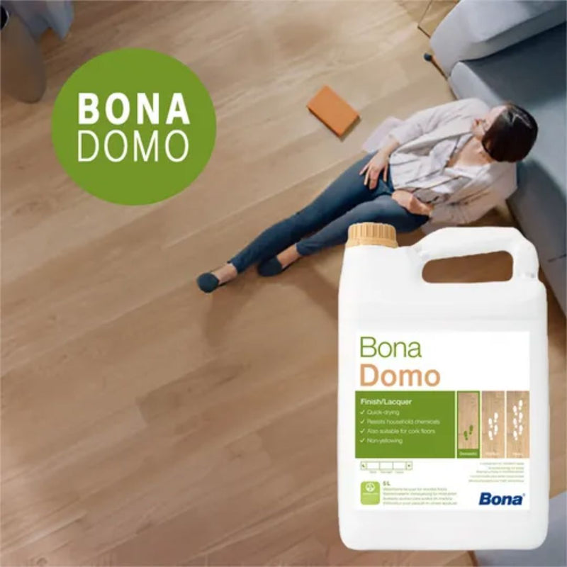 Vitrificante para Pisos Madera A Base De Agua Satinado Bona Domo 5 Lt Hogar Enko 