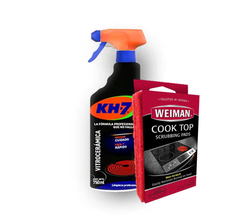 Limpiador Kh7 750 Ml y 3 Esponjas para Vitrocerámica Weiman