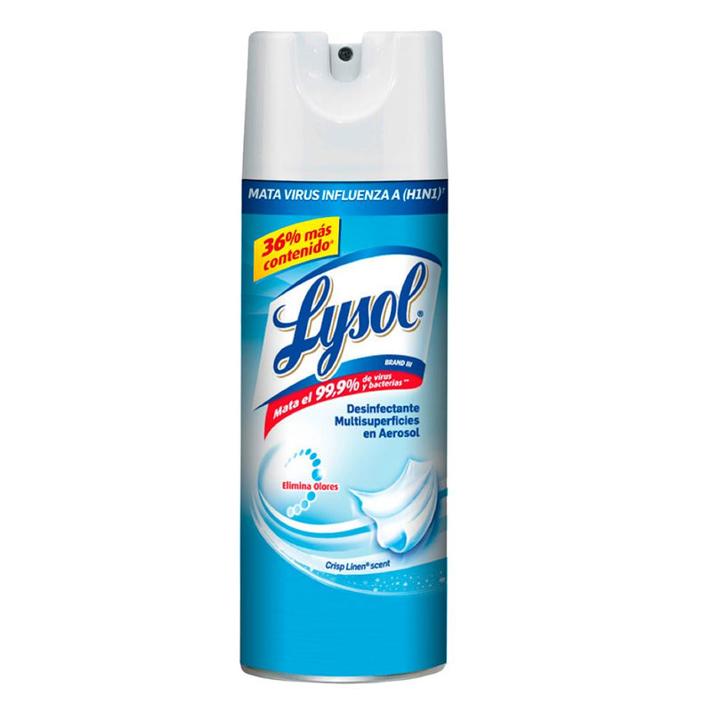 Aerosol Desinfectante Crisp Linen Lysol 354 gr Hogar Mundo Limpio 