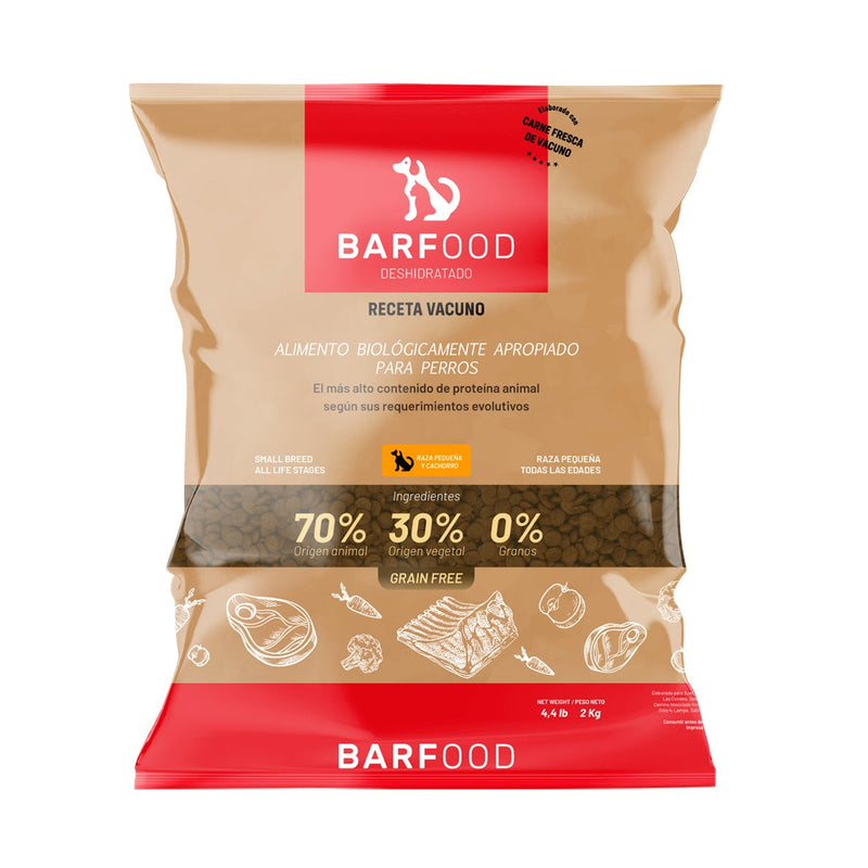 Alimento Perros Barfood Vacuno Raza Pequeña 2 Kg Mascotas mundolimpio.cl 