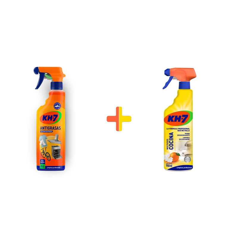 Antigrasa Kh7 750 ml + Limpiador multiuso kh7 750 ml mundolimpio.cl 