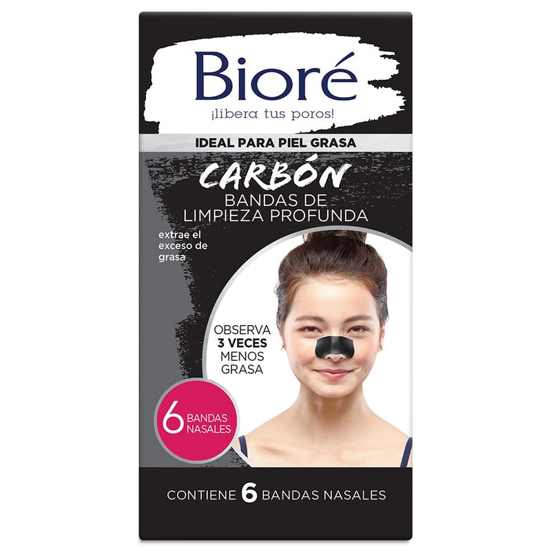 Bandas Limpieza Profunda Carbón Natural Biore 6 un Higiene Personal Mundo Limpio 
