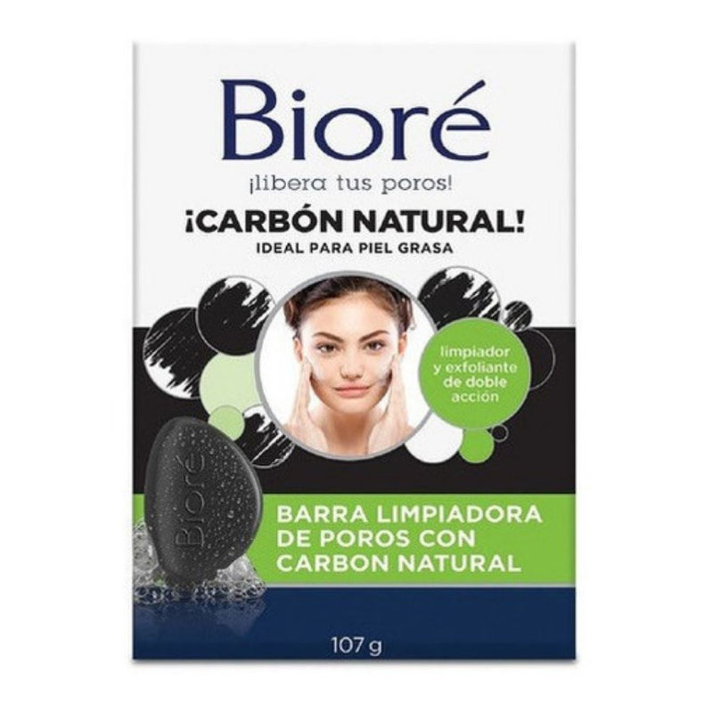 Barra Limpiadora Carbón Natural Biore 107 gr Higiene Personal Mundo Limpio 