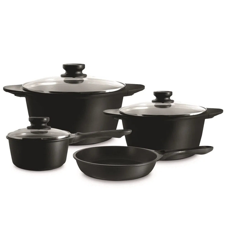 Batería De Cocina 7 Pzs Antiadherente Vulcano Ilko Hogar Virutex 
