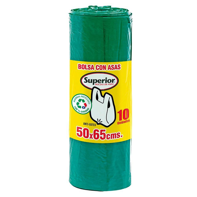 Bolsa Basura Camiseta Rollo 50 x 65 Superior 10 Un Hogar Mundo Limpio 