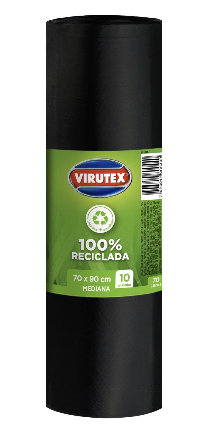 Bolsa de Basura Mediana de 70 x 90 Virutex 10 Un Hogar Mundo Limpio 