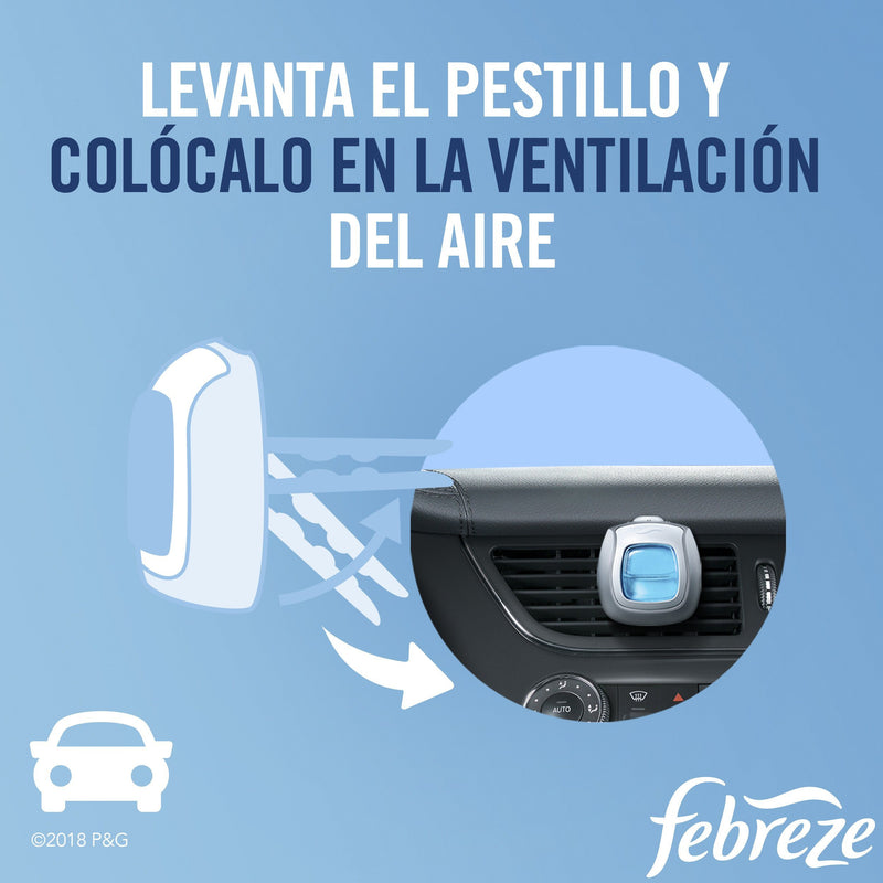 Cars Eliminador de Olores Humo Cigarrillo Febreze 1 Clip Hogar mundolimpio.cl 