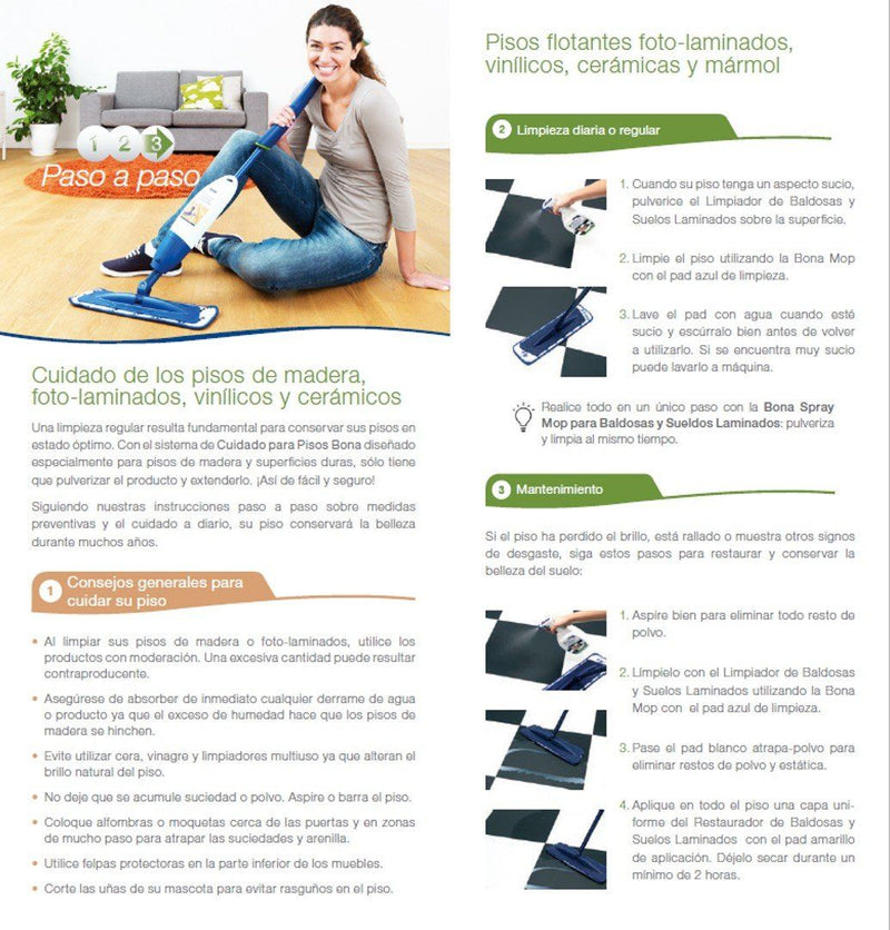 Cartucho Recambio de Premium Spray Mop para Pisos Flotantes Foto Laminados Cerámicos y Piedra Bona 1 Lt Hogar mundolimpio.cl 