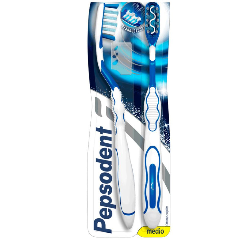 Cepillo de Dientes White Now Medio Pepsodent 2 Un Higiene Personal mundolimpio.cl 