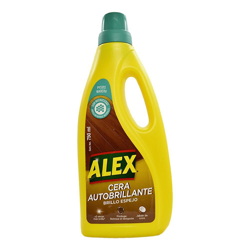 Cera Autobrillante Madera Alex 0,75 Lt Hogar Mundo Limpio 