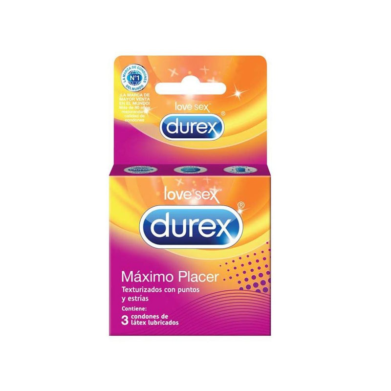 Condones Maximo Placer Durex 3 Un Higiene Personal mundolimpio.cl 
