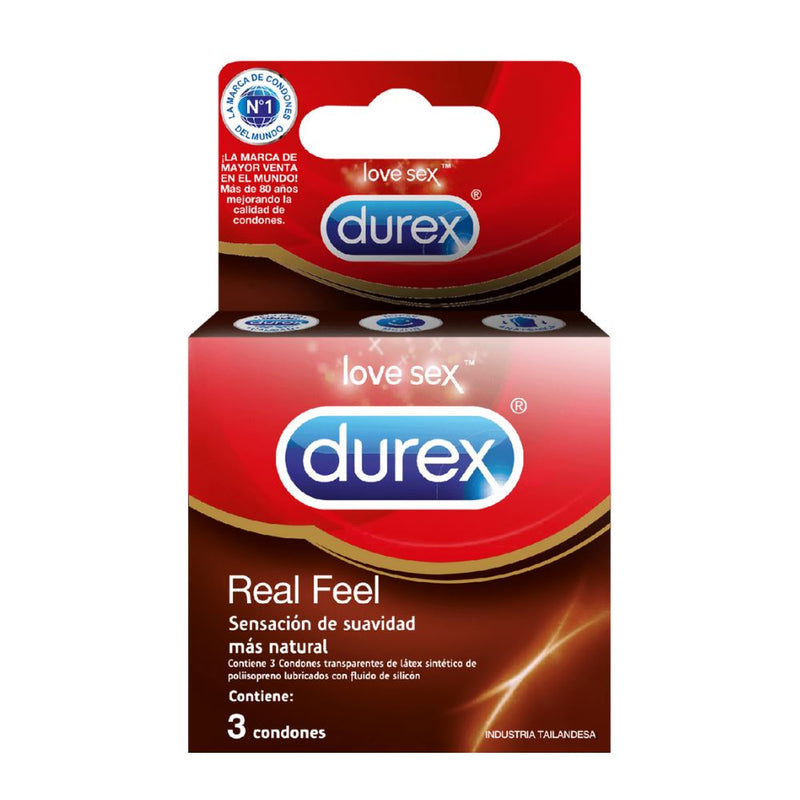 Condones Real Feel Durex 3 Un Higiene Personal Mundo Limpio 