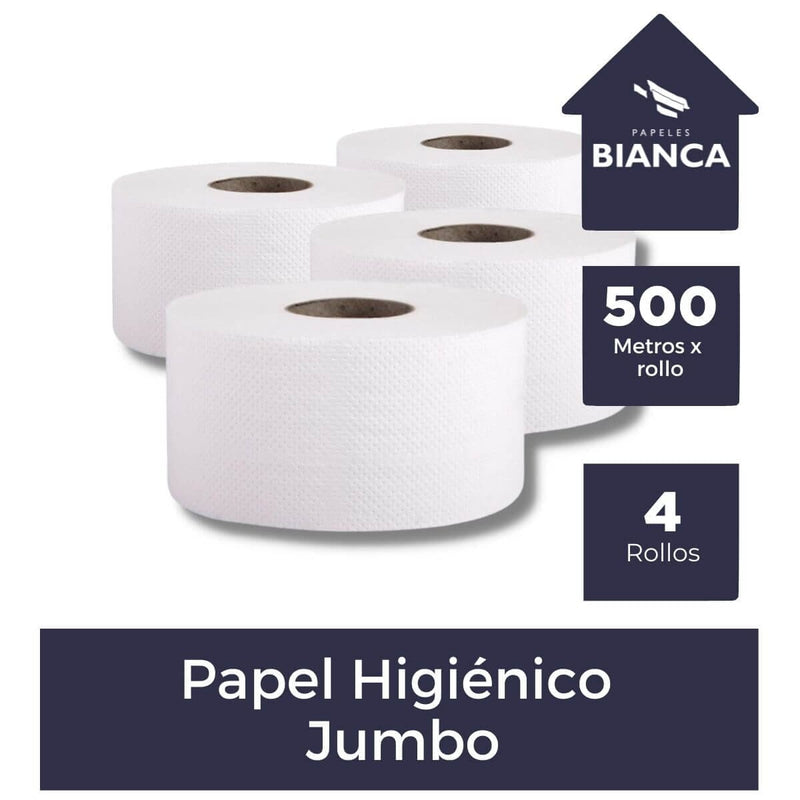 Confort Papel Higienico Industrial Jumbo 500 mts x 4 Rollos Hogar mundolimpio.cl 