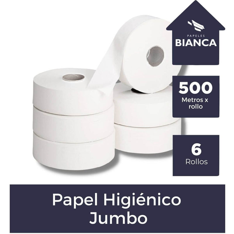 Confort Papel Higienico Industrial Jumbo 500 mts x 6 Rollos Hogar mundolimpio.cl 