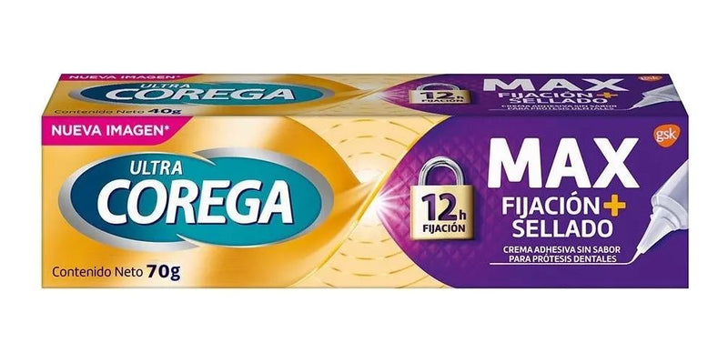 Crema Adhesiva Sin Sabor para Protesis Dentales Corega 70 gr Higiene Personal mundolimpio.cl 