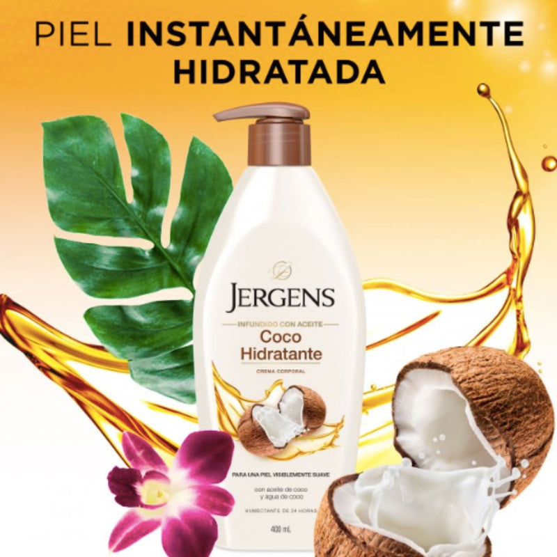 Crema Corporal Coco Hidratante Jergens 400 ml Higiene Personal Mundo Limpio 