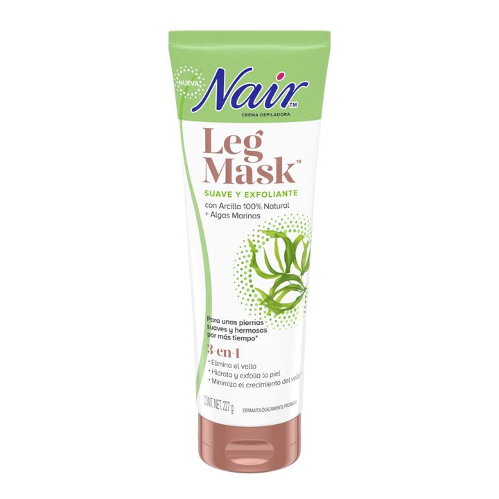 Crema Depilatoria Leg Mask con Arcilla 100% Natural con Algas Marinas Nair 227 ml Higiene Personal Biowell 