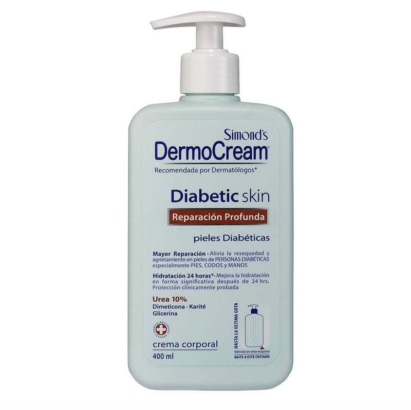 DermoCream Diabetic Skin Simonds 400 ml Higiene Personal mundolimpio.cl 